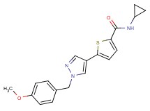 N-cyclopropyl-5-[1-(4-methoxybenzyl)-1H-pyrazol-4-yl]thiophene-2-carboxamide