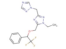 1-ethyl-3-(1H-1,2,4-triazol-1-ylmethyl)-5-[(2,2,2-trifluoro-1-phenylethoxy)methyl]-1H-1,2,4-triazole