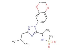 N-{1-[1-(2,3-dihydro-1,4-benzodioxin-6-yl)-3-isobutyl-1H-1,2,4-triazol-5-yl]ethyl}methanesulfonamide