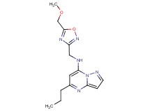 N-{[5-(methoxymethyl)-1,2,4-oxadiazol-3-yl]methyl}-5-propylpyrazolo[1,5-a]pyrimidin-7-amine