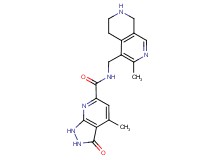 4-methyl-N-[(3-methyl-5,6,7,8-tetrahydro-2,7-naphthyridin-4-yl)methyl]-3-oxo-2,3-dihydro-1H-pyrazolo[3,4-b]pyridine-6-carboxamide