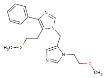 1-{[1-(2-methoxyethyl)-1H-imidazol-5-yl]methyl}-5-[2-(methylthio)ethyl]-4-phenyl-1H-imidazole