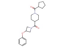 1-(cyclopentylcarbonyl)-4-[(3-phenoxy-1-azetidinyl)carbonyl]piperidine