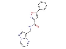 5-phenyl-N-(pyrazolo[1,5-a]pyrimidin-3-ylmethyl)-3-isoxazolecarboxamide
