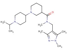 1'-isopropyl-N-methyl-N-[(1,3,5-trimethyl-1H-pyrazol-4-yl)methyl]-1,4'-bipiperidine-3-carboxamide