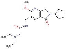 N-[(6-cyclopentyl-2-methoxy-5-oxo-6,7-dihydro-5H-pyrrolo[3,4-b]pyridin-3-yl)methyl]-2-(diethylamino)acetamide