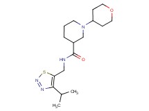 N-[(4-isopropyl-1,2,3-thiadiazol-5-yl)methyl]-1-(tetrahydro-2H-pyran-4-yl)-3-piperidinecarboxamide