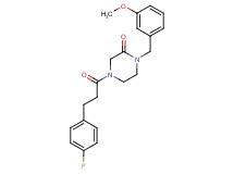 4-[3-(4-fluorophenyl)propanoyl]-1-(3-methoxybenzyl)-2-piperazinone