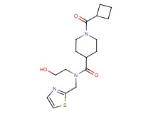 1-(cyclobutylcarbonyl)-N-(2-hydroxyethyl)-N-(1,3-thiazol-2-ylmethyl)-4-piperidinecarboxamide
