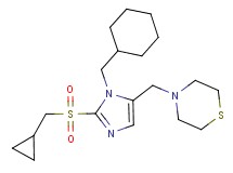 4-({1-(cyclohexylmethyl)-2-[(cyclopropylmethyl)sulfonyl]-1H-imidazol-5-yl}methyl)thiomorpholine