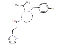 1-(4-fluorobenzyl)-2-isopropyl-4-[3-(1H-pyrazol-1-yl)propanoyl]-1,4-diazepane