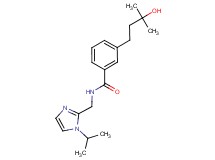3-(3-hydroxy-3-methylbutyl)-N-[(1-isopropyl-1H-imidazol-2-yl)methyl]benzamide