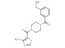 1-(3-methoxybenzoyl)-4-[(4-methyl-1,3-thiazol-5-yl)carbonyl]piperazine
