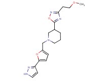 3-[3-(2-methoxyethyl)-1,2,4-oxadiazol-5-yl]-1-{[5-(1H-pyrazol-3-yl)-2-furyl]methyl}piperidine
