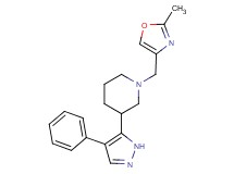 1-[(2-methyl-1,3-oxazol-4-yl)methyl]-3-(4-phenyl-1H-pyrazol-5-yl)piperidine