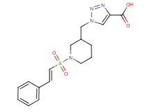 1-[(1-{[(E)-2-phenylvinyl]sulfonyl}piperidin-3-yl)methyl]-1H-1,2,3-triazole-4-carboxylic acid