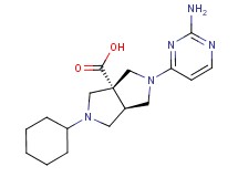 (3aR*,6aR*)-2-(2-aminopyrimidin-4-yl)-5-cyclohexylhexahydropyrrolo[3,4-c]pyrrole-3a(1H)-carboxylic acid