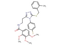 N-(2-{4-(4-fluorophenyl)-5-[(2-methylbenzyl)thio]-4H-1,2,4-triazol-3-yl}ethyl)-2,3,4-trimethoxybenzamide