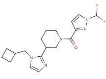 3-[1-(cyclobutylmethyl)-1H-imidazol-2-yl]-1-{[1-(difluoromethyl)-1H-pyrazol-3-yl]carbonyl}piperidine