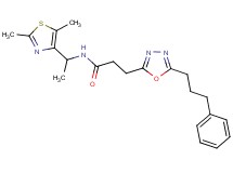 N-[1-(2,5-dimethyl-1,3-thiazol-4-yl)ethyl]-3-[5-(3-phenylpropyl)-1,3,4-oxadiazol-2-yl]propanamide