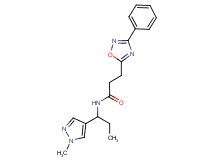 N-[1-(1-methyl-1H-pyrazol-4-yl)propyl]-3-(3-phenyl-1,2,4-oxadiazol-5-yl)propanamide