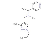 N-methyl-N-[(3-methyl-1-propyl-1H-pyrazol-4-yl)methyl]-1-pyridin-4-ylethanamine