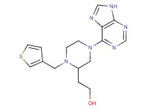 2-[4-(9H-purin-6-yl)-1-(3-thienylmethyl)-2-piperazinyl]ethanol