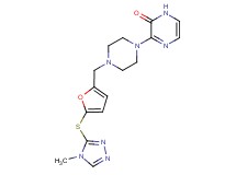 3-[4-({5-[(4-methyl-4H-1,2,4-triazol-3-yl)thio]-2-furyl}methyl)piperazin-1-yl]pyrazin-2(1H)-one