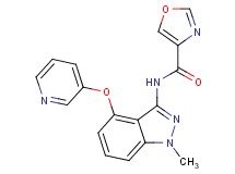 N-[1-methyl-4-(pyridin-3-yloxy)-1H-indazol-3-yl]-1,3-oxazole-4-carboxamide