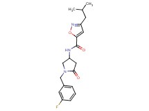 N-[1-(3-fluorobenzyl)-5-oxopyrrolidin-3-yl]-3-isobutylisoxazole-5-carboxamide