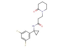 N-[1-(3,5-difluorophenyl)cyclopropyl]-3-(2-oxopiperidin-1-yl)propanamide