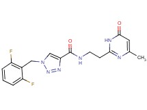 1-(2,6-difluorobenzyl)-N-[2-(4-methyl-6-oxo-1,6-dihydro-2-pyrimidinyl)ethyl]-1H-1,2,3-triazole-4-carboxamide