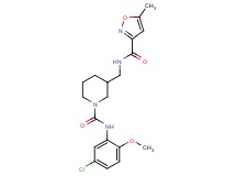 N-(5-chloro-2-methoxyphenyl)-3-({[(5-methyl-3-isoxazolyl)carbonyl]amino}methyl)-1-piperidinecarboxamide