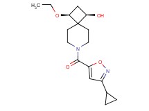 (1R*,3S*)-7-[(3-cyclopropyl-5-isoxazolyl)carbonyl]-3-ethoxy-7-azaspiro[3.5]nonan-1-ol