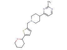 2-methyl-4-(1-{[5-(tetrahydro-2H-pyran-2-yl)-2-thienyl]methyl}piperidin-4-yl)pyrimidine