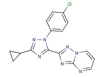 2-[1-(4-chlorophenyl)-3-cyclopropyl-1H-1,2,4-triazol-5-yl][1,2,4]triazolo[1,5-a]pyrimidine