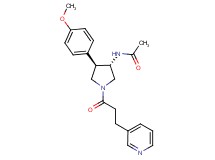 N-{(3S*,4R*)-4-(4-methoxyphenyl)-1-[3-(3-pyridinyl)propanoyl]-3-pyrrolidinyl}acetamide