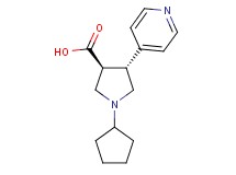 (3S*,4R*)-1-cyclopentyl-4-(4-pyridinyl)-3-pyrrolidinecarboxylic acid
