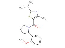 2-isopropyl-5-{[2-(2-methoxyphenyl)-1-pyrrolidinyl]carbonyl}-4-methyl-1,3-thiazole