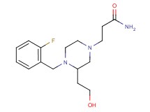 3-[4-(2-fluorobenzyl)-3-(2-hydroxyethyl)-1-piperazinyl]propanamide