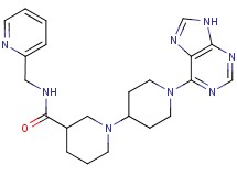 1'-(9H-purin-6-yl)-N-(pyridin-2-ylmethyl)-1,4'-bipiperidine-3-carboxamide