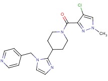 4-[(2-{1-[(4-chloro-1-methyl-1H-pyrazol-3-yl)carbonyl]piperidin-4-yl}-1H-imidazol-1-yl)methyl]pyridine
