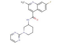 7-fluoro-2-methyl-N-[1-(2-pyrimidinyl)-3-piperidinyl]-4-quinolinecarboxamide