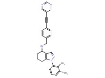 1-(2,3-dimethylphenyl)-N-[4-(5-pyrimidinylethynyl)benzyl]-4,5,6,7-tetrahydro-1H-indazol-4-amine