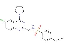 N-{[6-chloro-4-(1-pyrrolidinyl)-2-quinazolinyl]methyl}-4-ethylbenzenesulfonamide