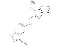 N-[(1-ethyl-1H-benzimidazol-2-yl)methyl]-2-(4-methyl-1,2,5-oxadiazol-3-yl)acetamide