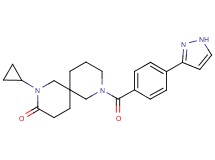 2-cyclopropyl-8-[4-(1H-pyrazol-3-yl)benzoyl]-2,8-diazaspiro[5.5]undecan-3-one
