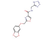 2-[(1,3-benzodioxol-5-yloxy)methyl]-N-(1H-tetrazol-5-ylmethyl)-1,3-oxazole-4-carboxamide