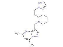 5,7-dimethyl-3-({2-[2-(1H-pyrazol-1-yl)ethyl]piperidin-1-yl}methyl)pyrazolo[1,5-a]pyrimidine