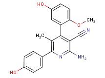 2-amino-4-(5-hydroxy-2-methoxyphenyl)-6-(4-hydroxyphenyl)-5-methylnicotinonitrile